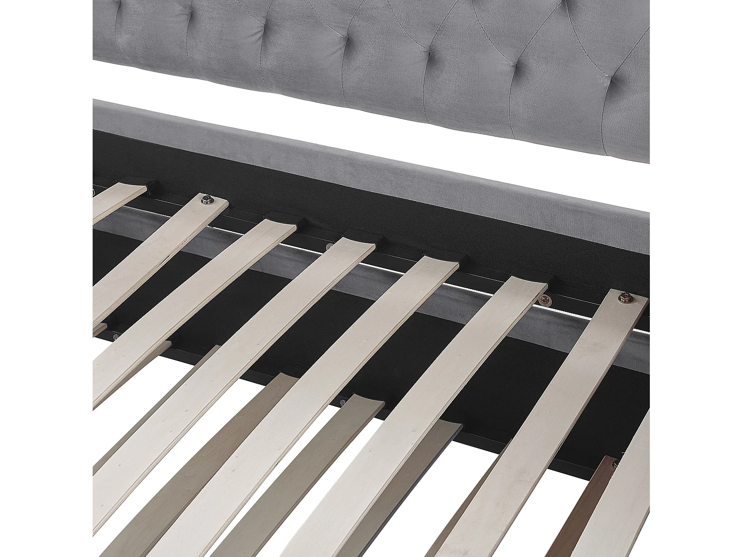 Onderschuifbed Fluweel MONTARGIS 90 x 200 cm Lichtgrijs