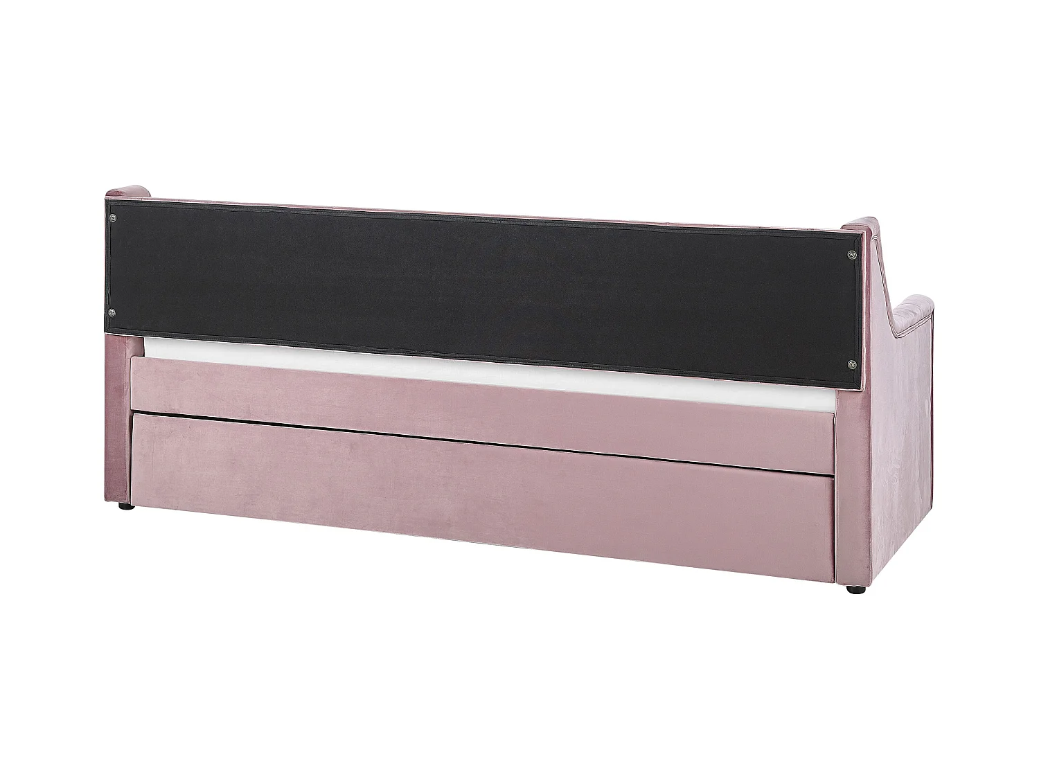 Łóżko wysuwane Welur MONTARGIS 90 x 200 cm Różowy