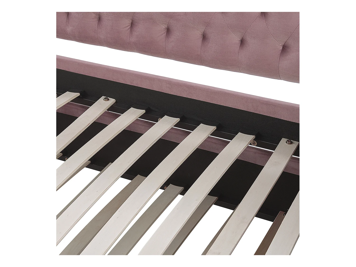 Łóżko wysuwane Welur MONTARGIS 90 x 200 cm Różowy