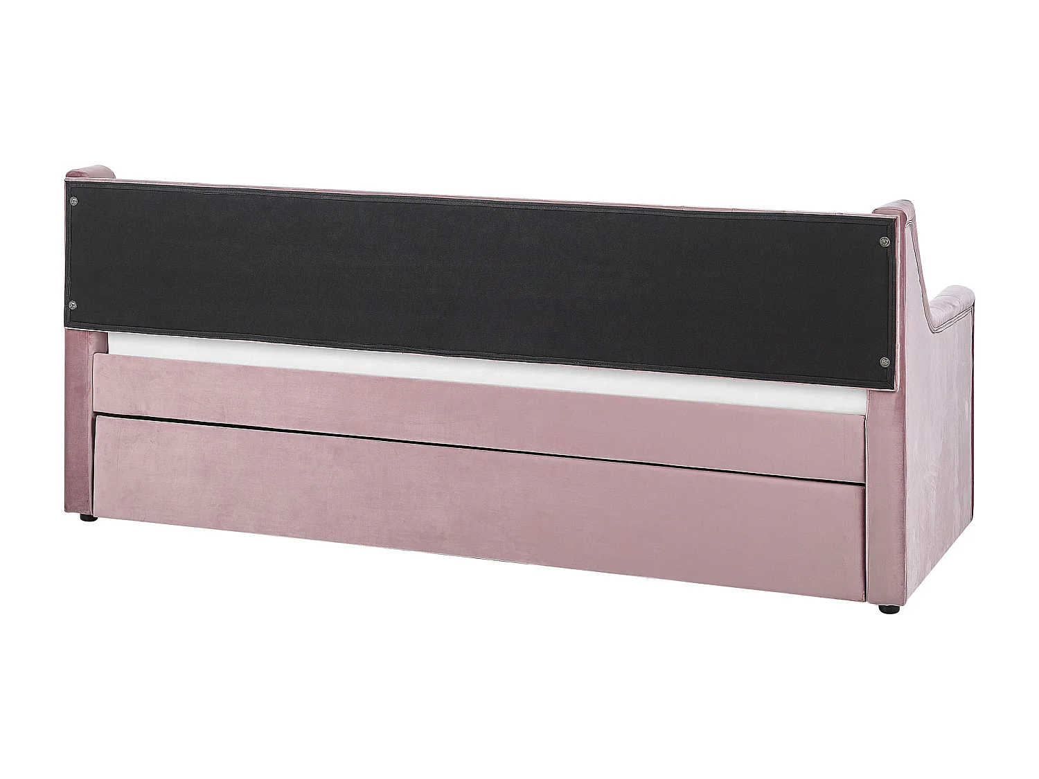 Platzsparendes Tagesbett Samtstoff rosa 90 x 200 cm mit Lattenrost Montargis