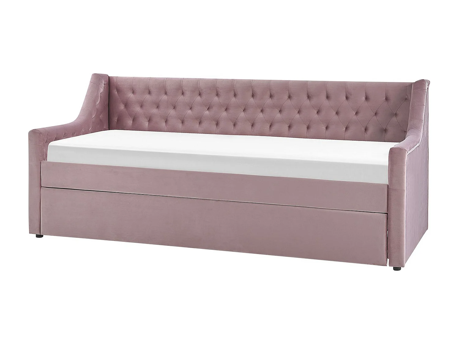 Onderschuifbed Fluweel MONTARGIS 90 x 200 cm Roze
