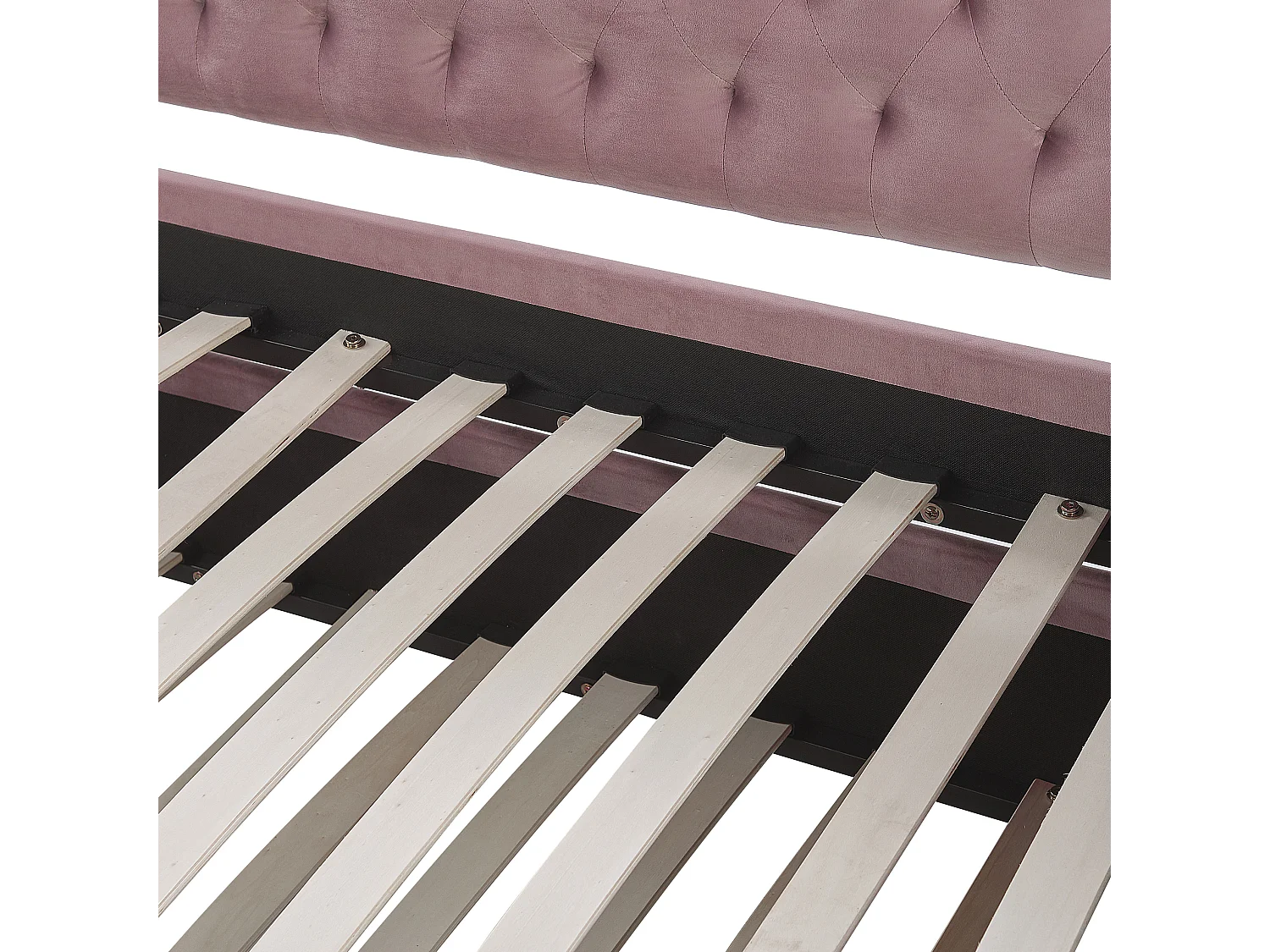 Onderschuifbed Fluweel MONTARGIS 90 x 200 cm Roze