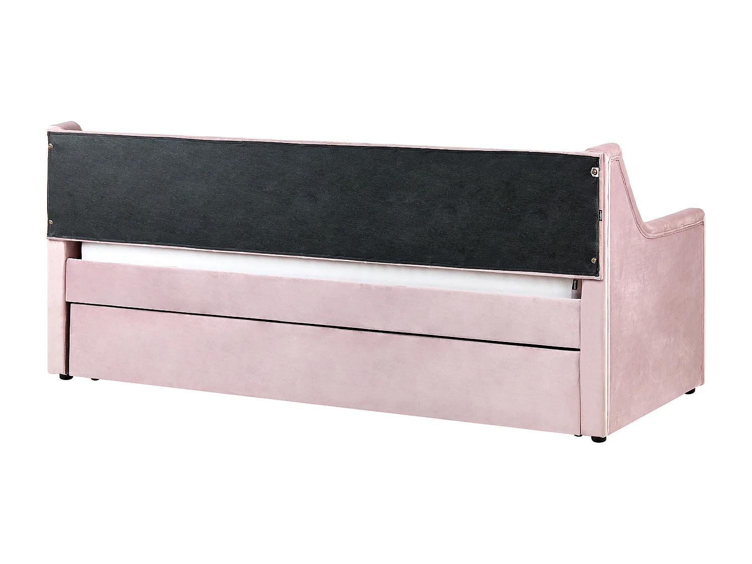 Lit gigogne Velours MONTARGIS 90 x 200 cm Rose