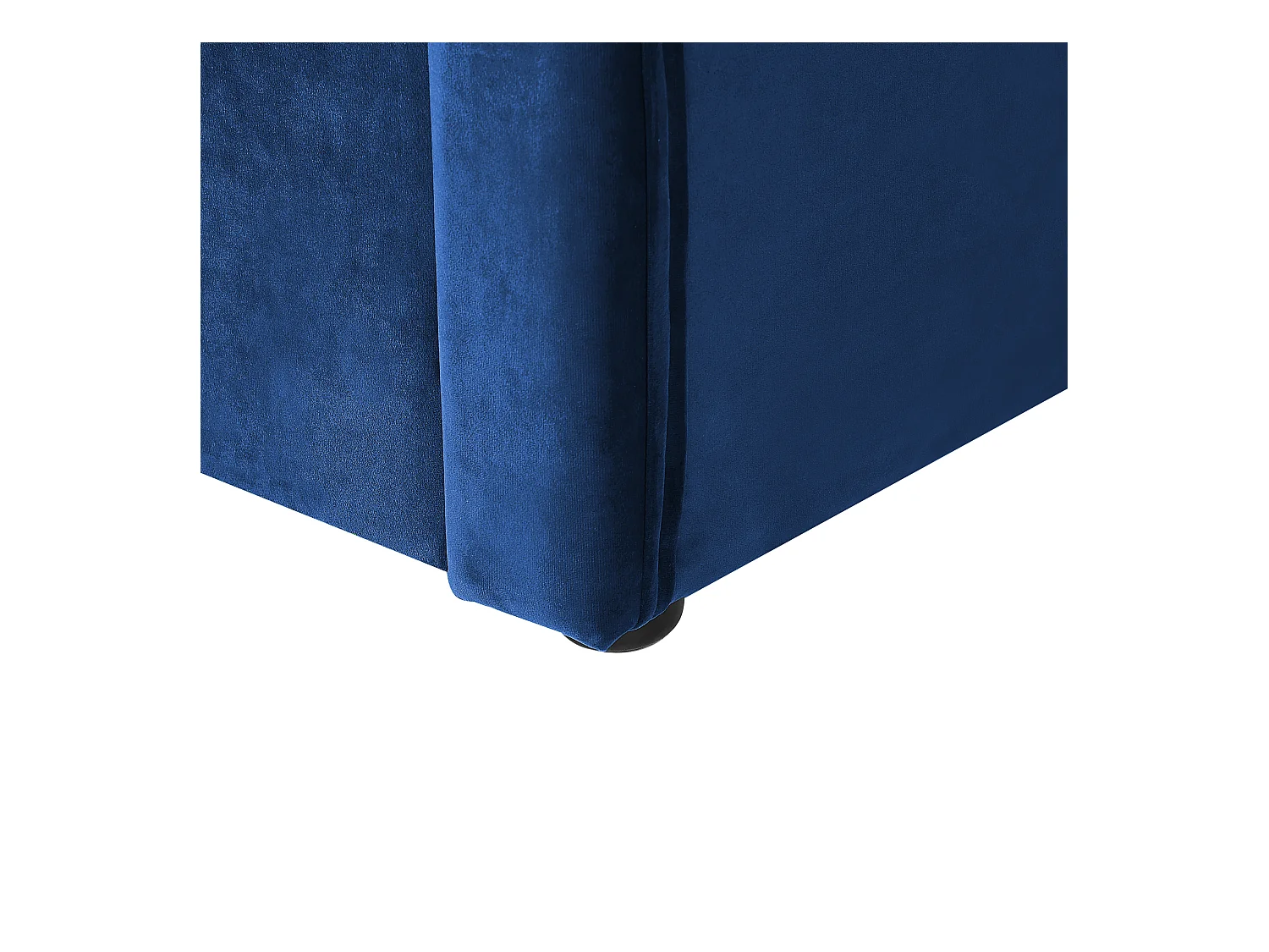 Lit gigogne Velours MONTARGIS 90 x 200 cm Bleu marine