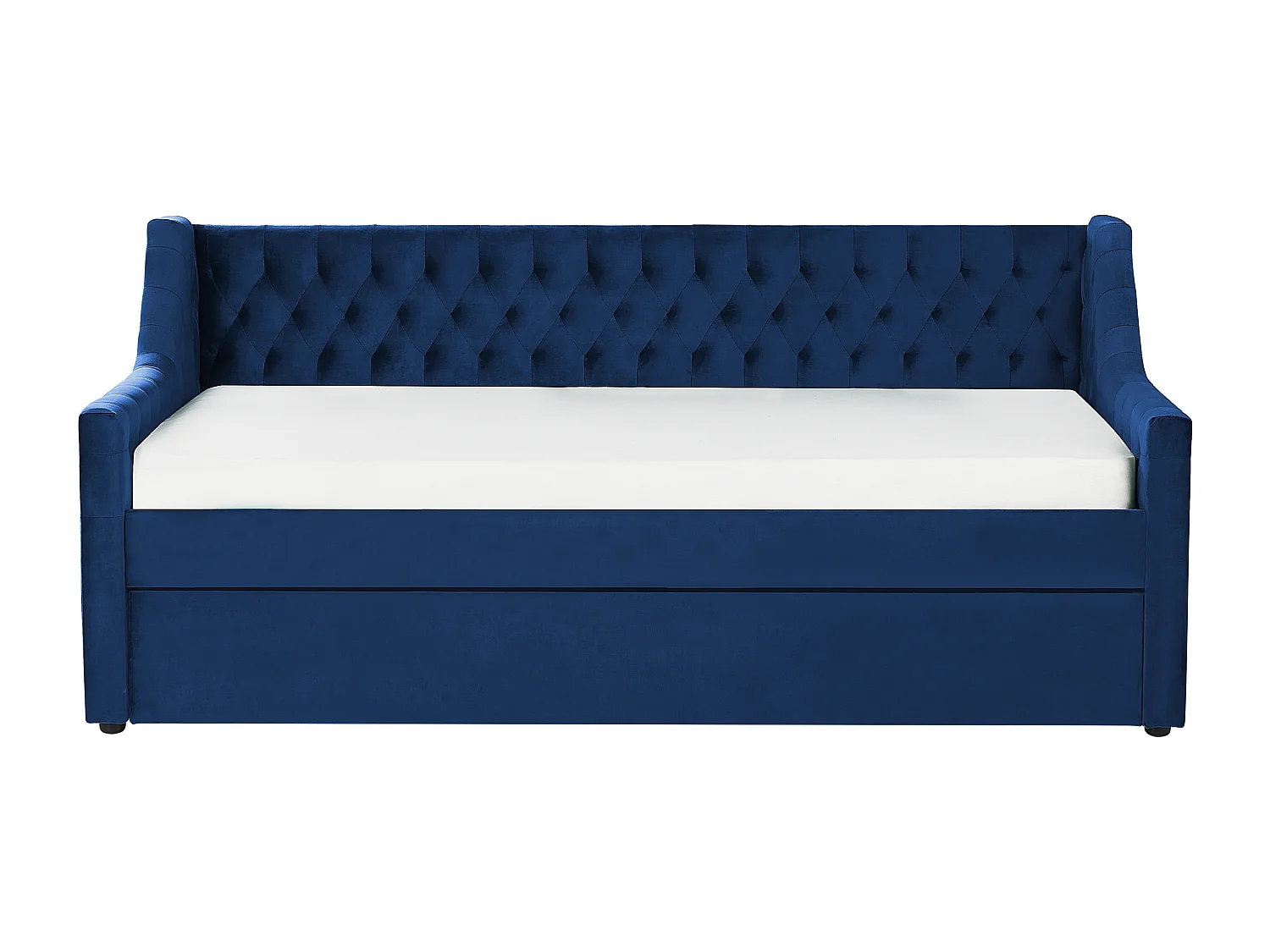 Onderschuifbed Fluweel MONTARGIS 90 x 200 cm Marineblauw