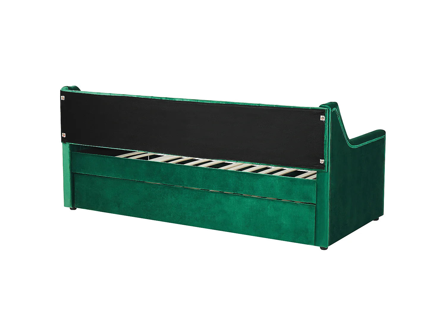 Lit gigogne Velours MONTARGIS 90 x 200 cm Vert émeraude