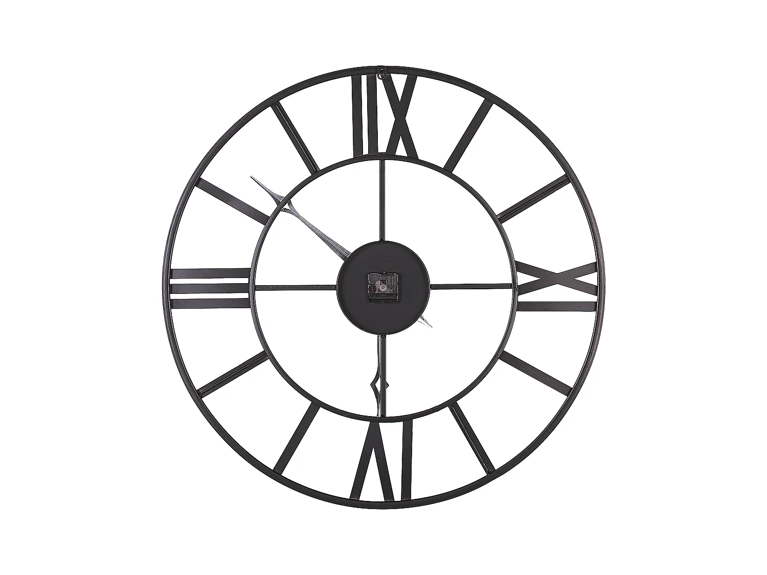 Runde Wanduhr ø 80 cm aus Eisen römische Ziffern schwarz / gold Valsot