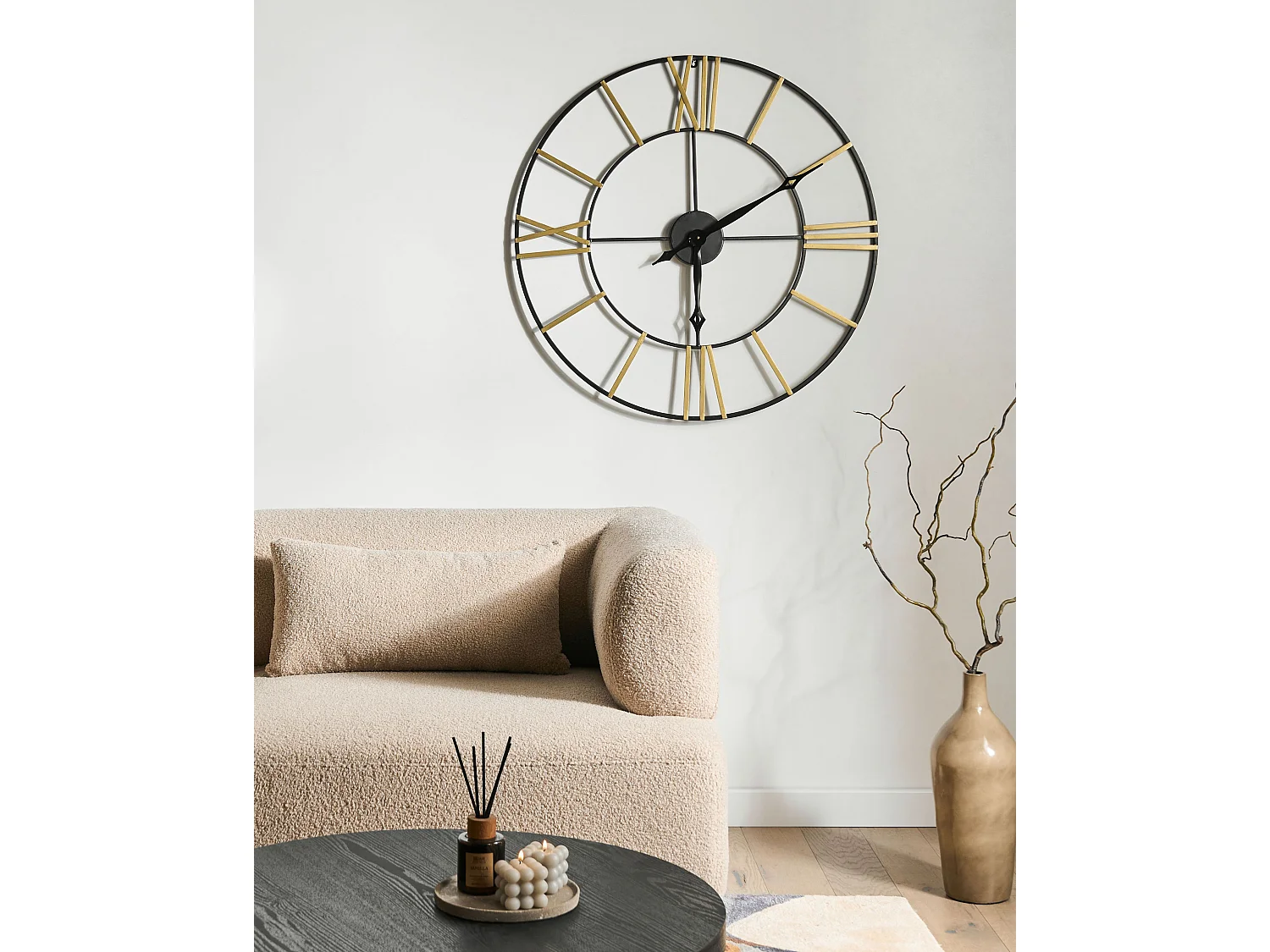 Wandklok VALSOT 80 cm Metaal Goud