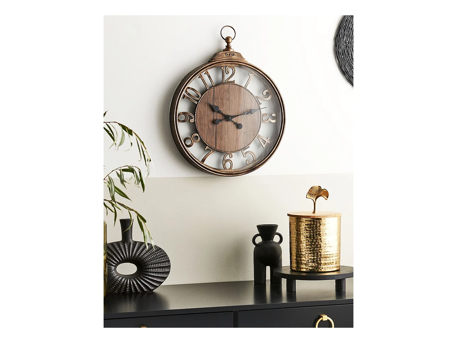 Wandklok ALCOBA 40 cm Bruin