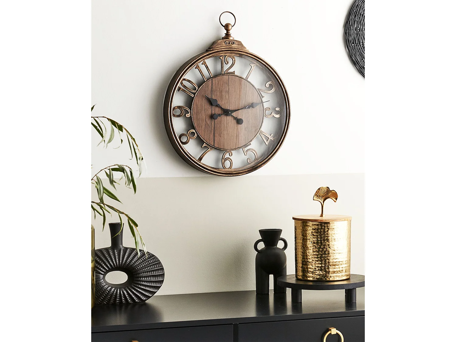 Horloge murale ALCOBA 40 cm Marron