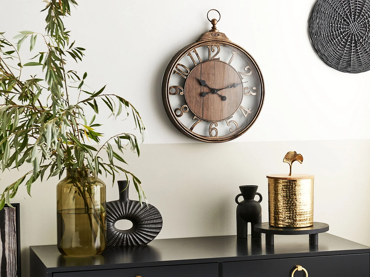 Reloj de pared ALCOBA 40 cm Marrón