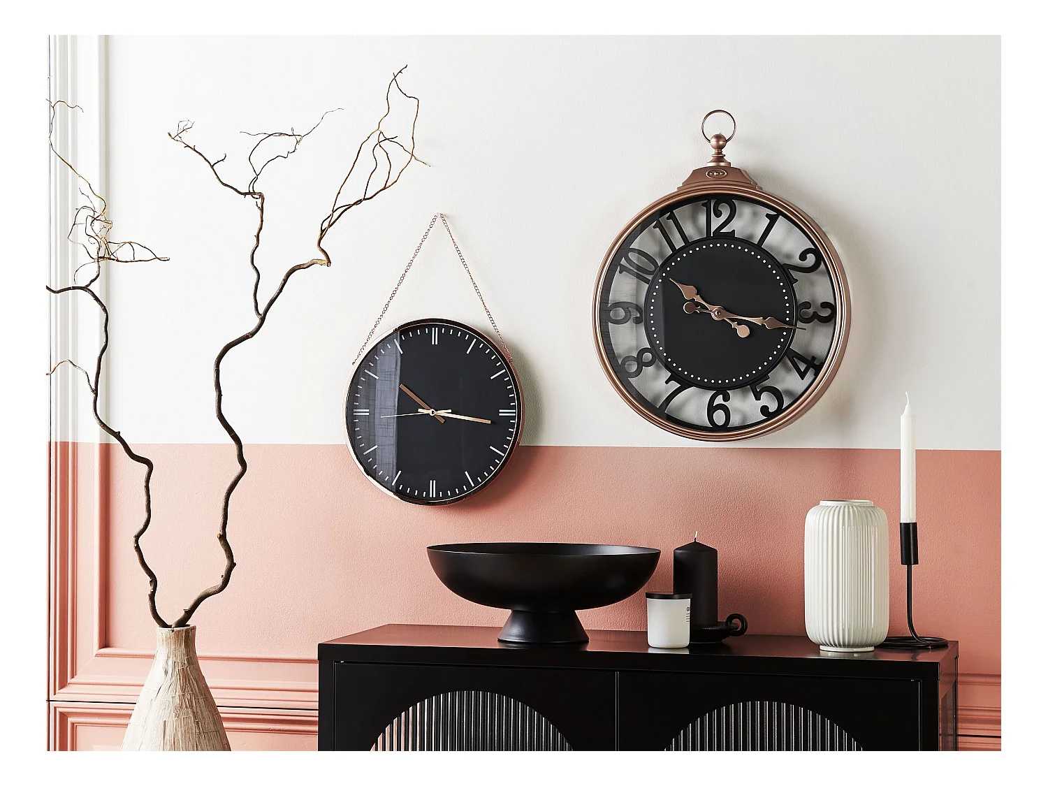 Horloge murale BEZAS 30 cm Noir