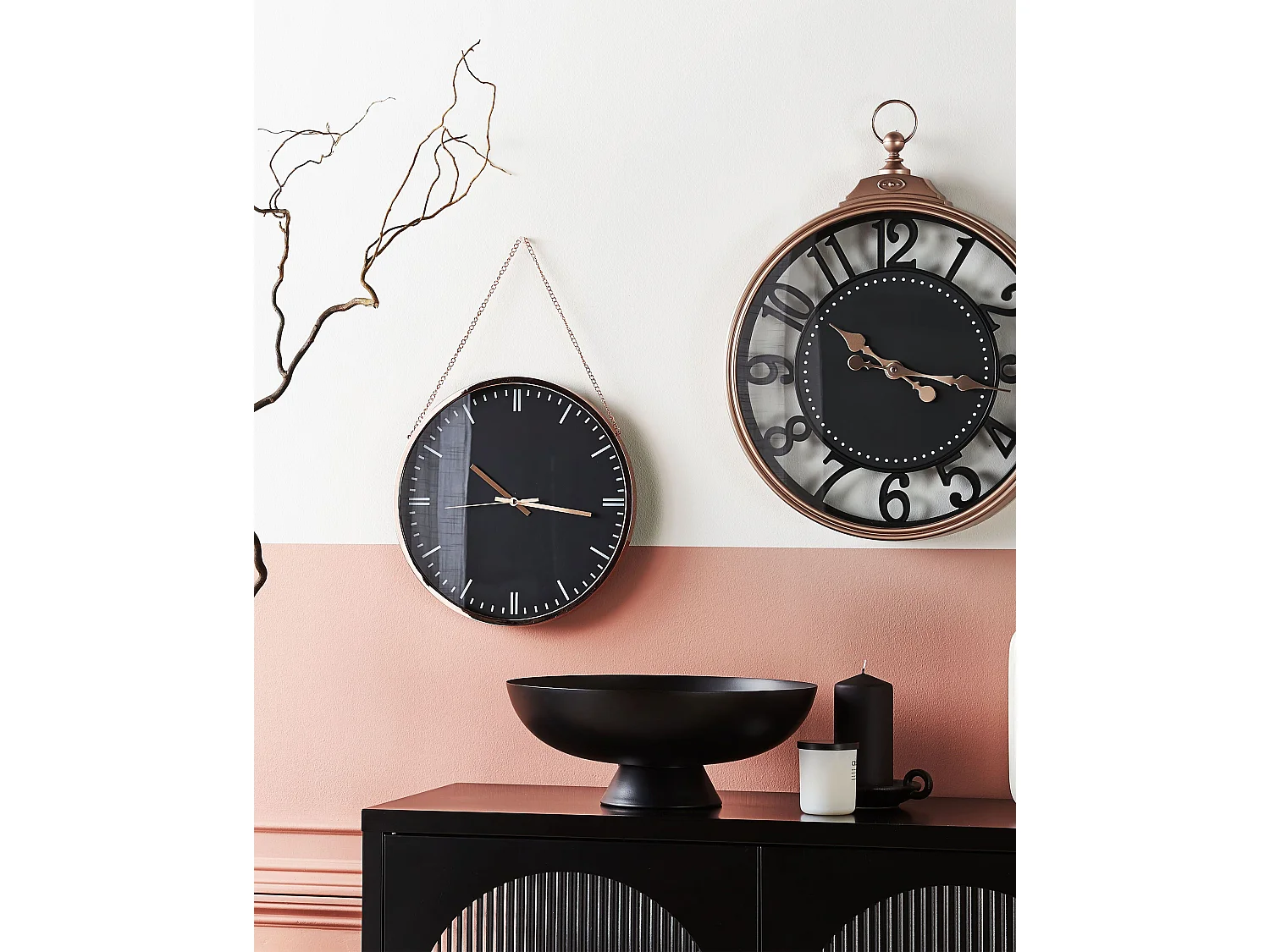 Horloge murale BEZAS 30 cm Noir