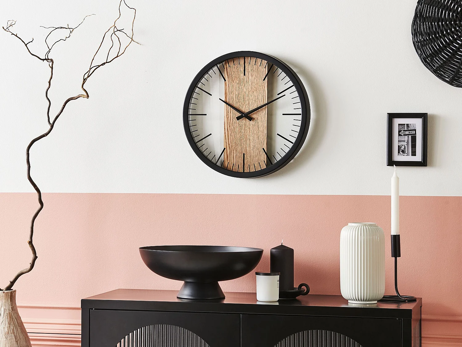 Horloge murale VILLORA 38 cm Marron/noir