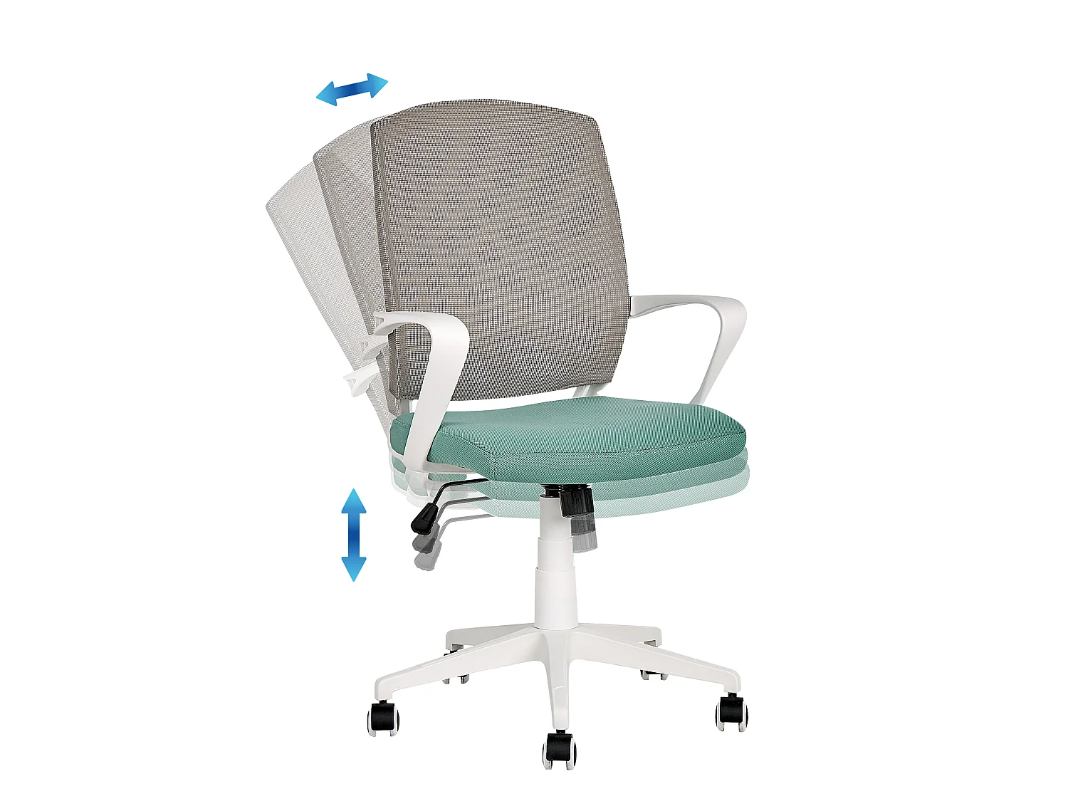 Chaise de bureau BONNY Gris