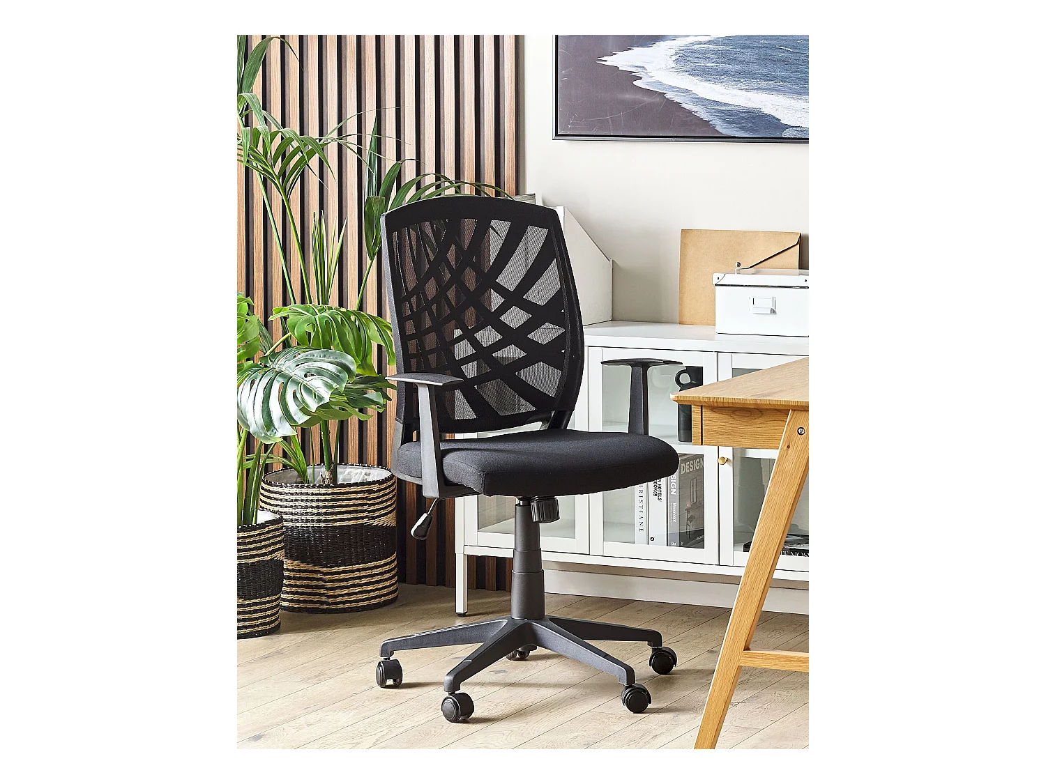 Bürostuhl aus Stoff schwarz drehbar höhenverstellbar modern Bonny II