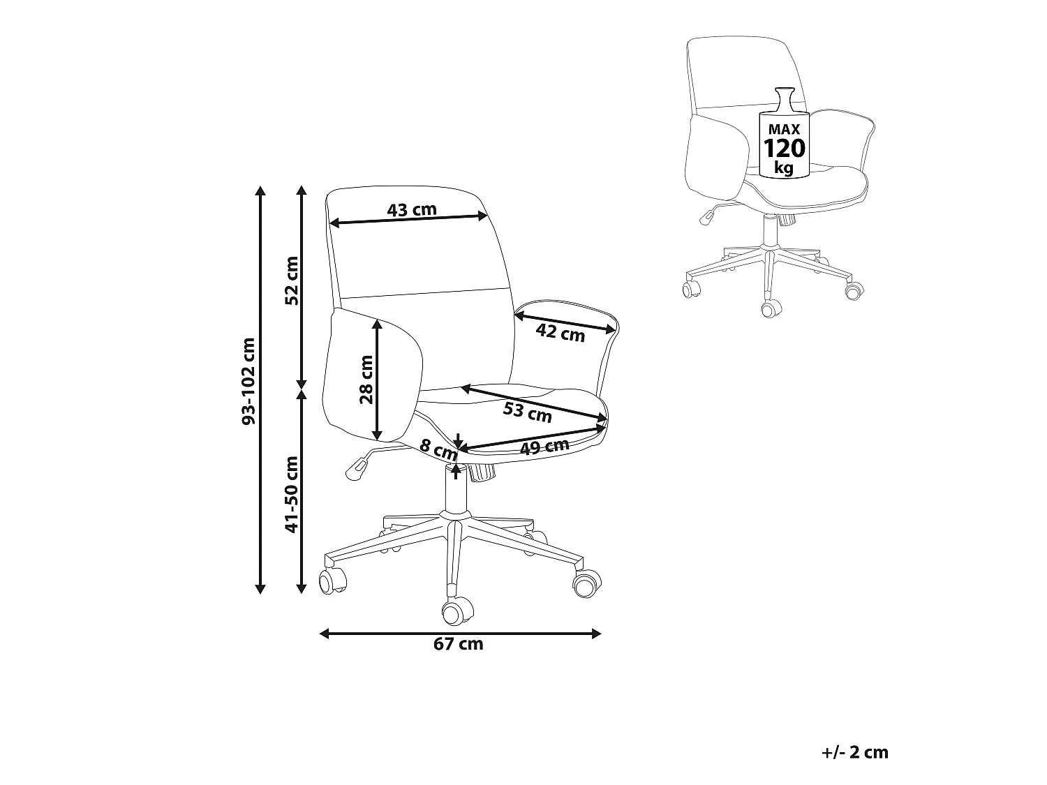 Chaise de bureau RAVISHING Gris