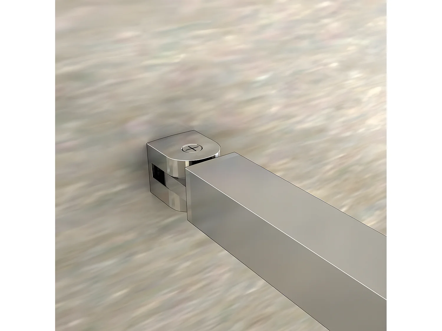 Barre de stabilisation 90cm, barre de fixation avec la pince renforcé en chromé pour douche à l'italienne