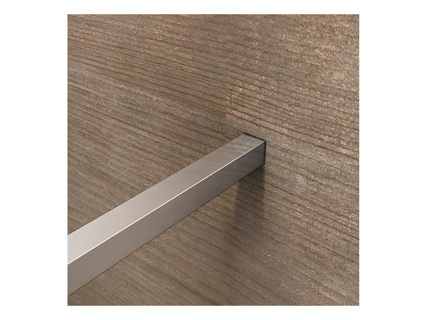 Barre de stabilisation 90cm pour douche à l'italienne, barre de fixation carrée avec la finition chromée, la pince tournée