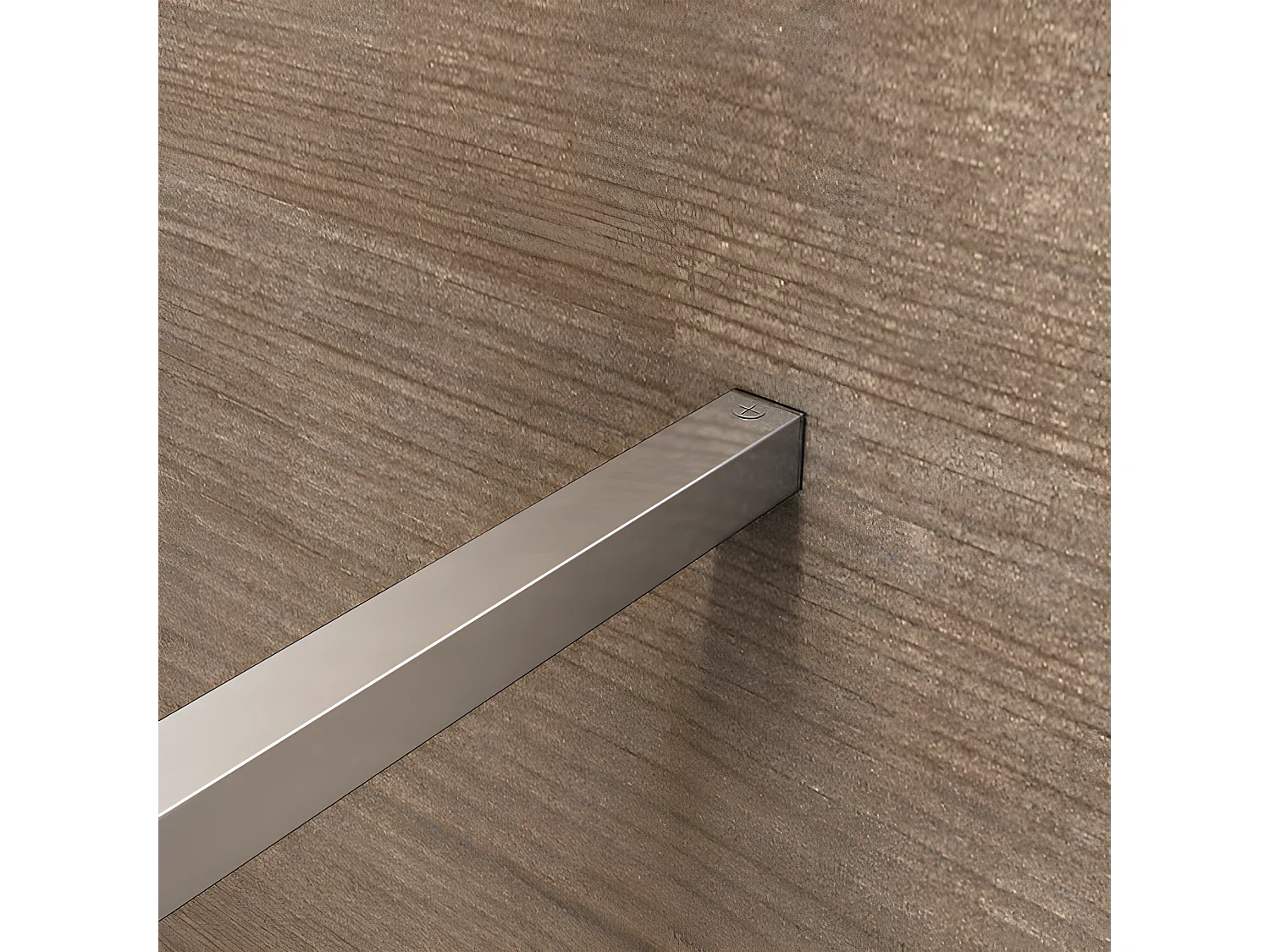 Barre de stabilisation 90cm pour douche à l'italienne, barre de fixation carrée avec la finition chromée, la pince tournée