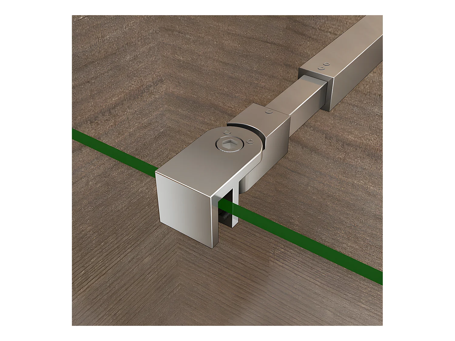 Barre De Stabilisation Extensible 73-120cm pour douche à l'italienne, Barre De Fixation Carrée En Aluminium Avec La Finition Chromée