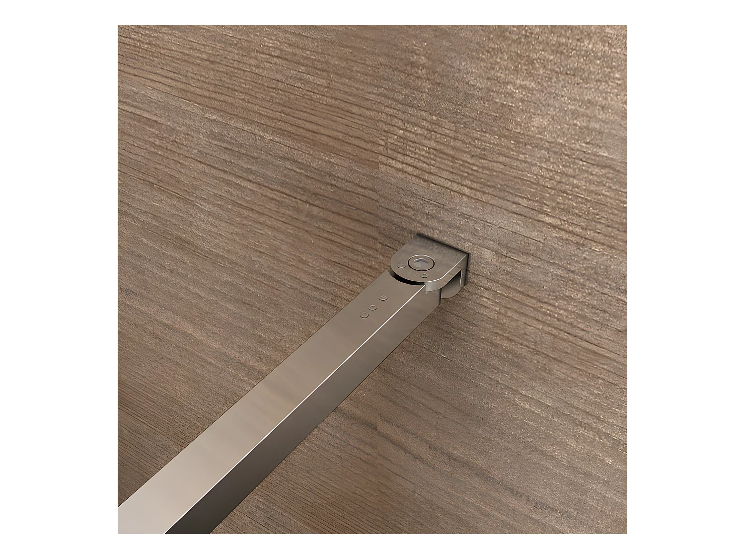 Barre De Stabilisation Extensible 73-120cm pour douche à l'italienne, Barre De Fixation Carrée En Aluminium Avec La Finition Chromée