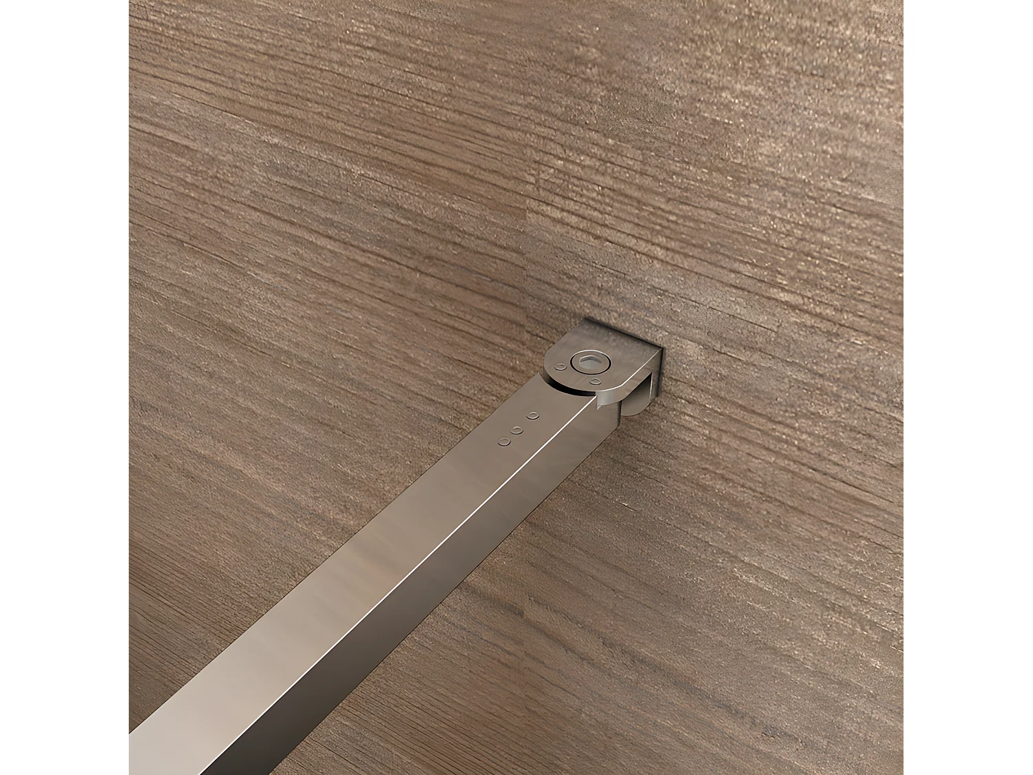 Barre De Stabilisation Extensible 73-120cm pour douche à l'italienne, Barre De Fixation Carrée En Aluminium Avec La Finition Chromée