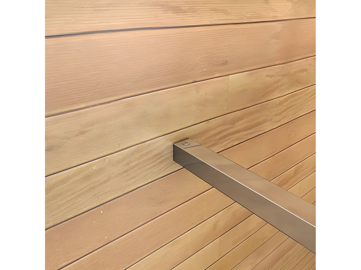 Barre de stabilisation 140cm pour douche à l'italienne, barre de fixation carrée avec la finition chromée, la pince tournée