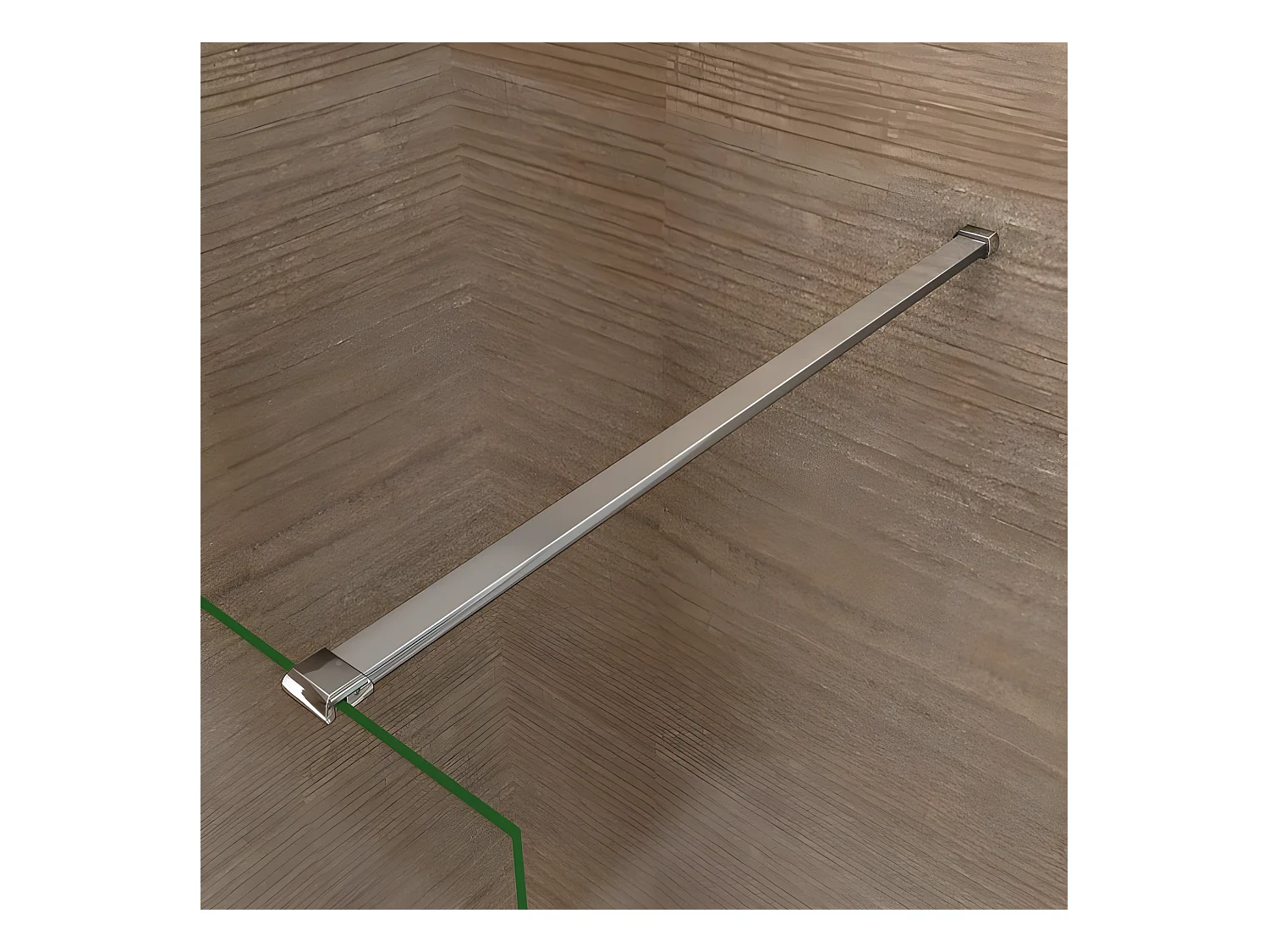 Barre de fixation 140cm, barre de stabilisation avec la finition chromée pour douche à l'italienne