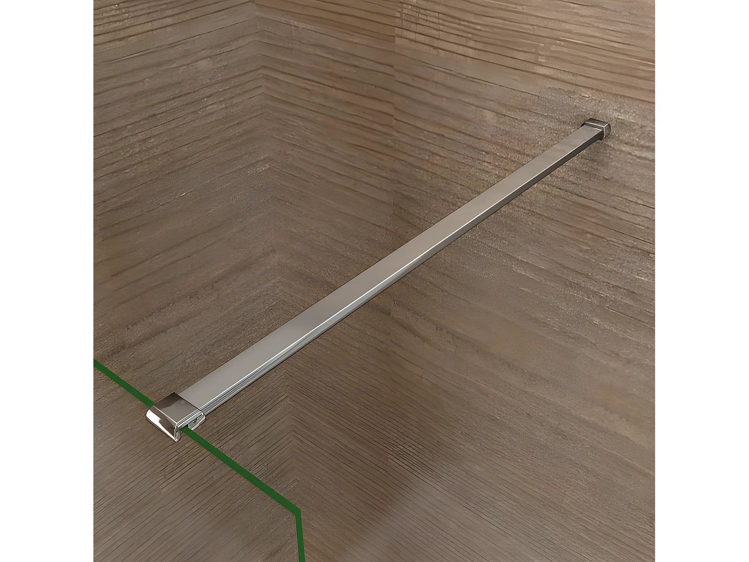 Barre de fixation 140cm, barre de stabilisation avec la finition chromée pour douche à l'italienne