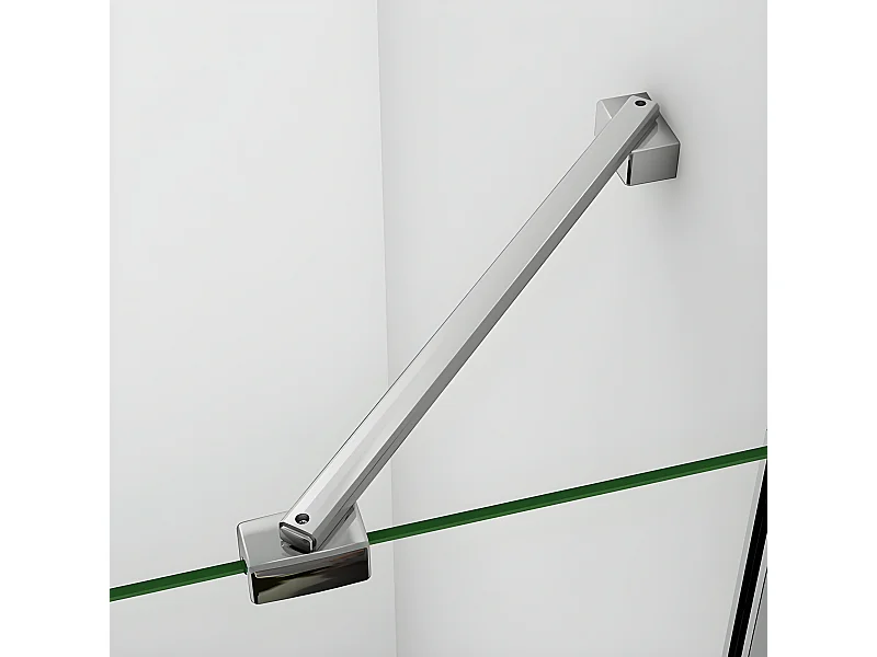 Barre de stabilisation 450mm pour douche à l'italienne, barre de fixation la pince 360°