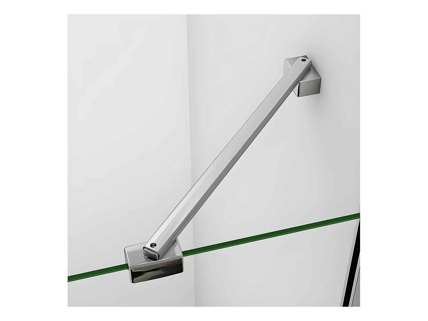 Barre de stabilisation 450mm pour douche à l'italienne, barre de fixation la pince 360°