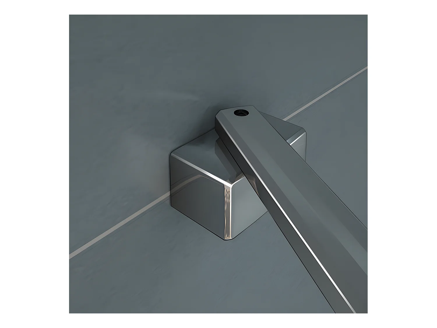 Barre de stabilisation 450mm pour douche à l'italienne, barre de fixation la pince 360°