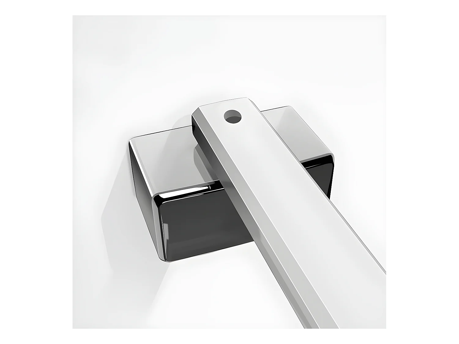 Barre de stabilisation 450mm pour douche à l'italienne, barre de fixation la pince 360°