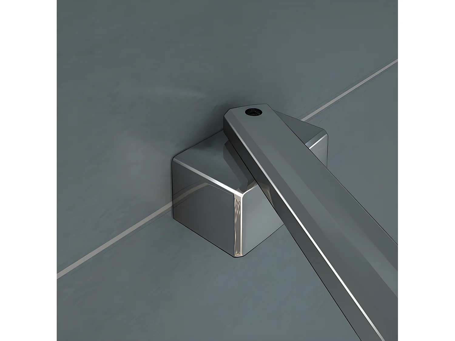 Barre de stabilisation 450mm pour douche à l'italienne, barre de fixation la pince 360°