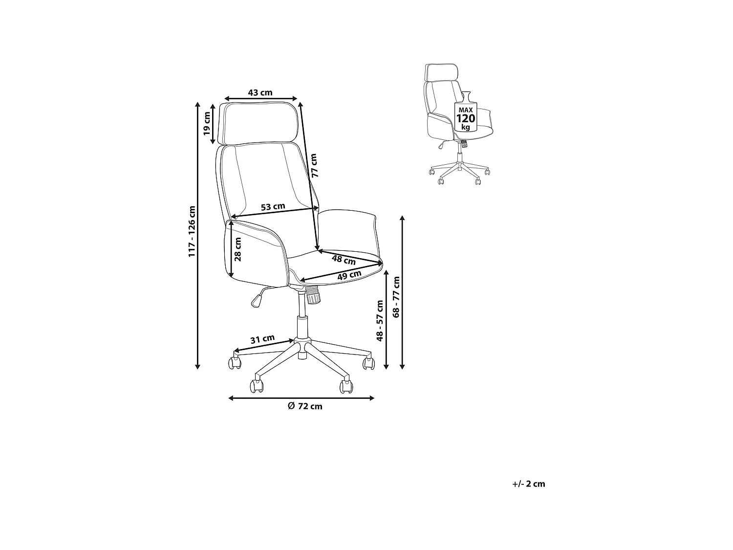 Chaise de bureau PILOT Beige