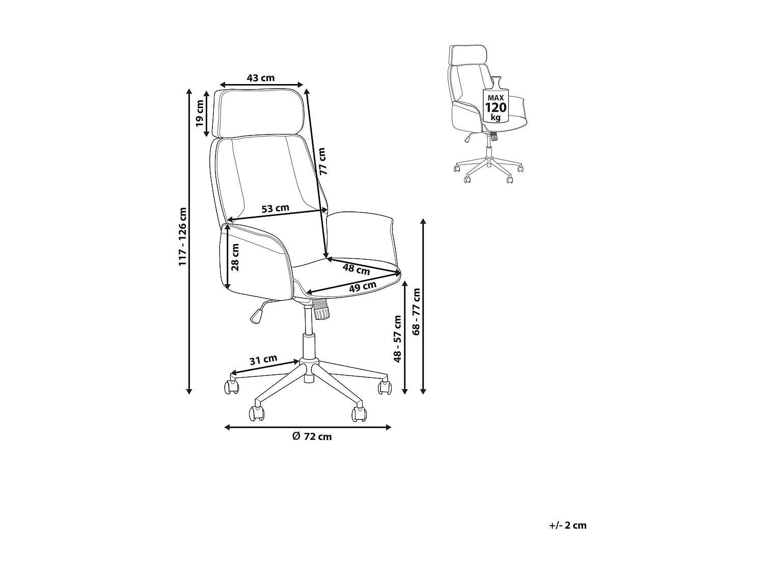 Sedia da ufficio PILOT Beige