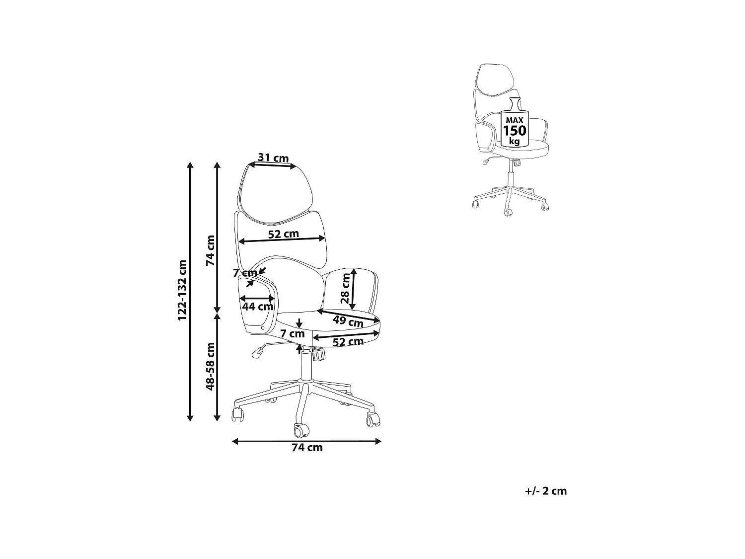 Fotel biurowy Obrotowy SPLENDID Jasnoszary