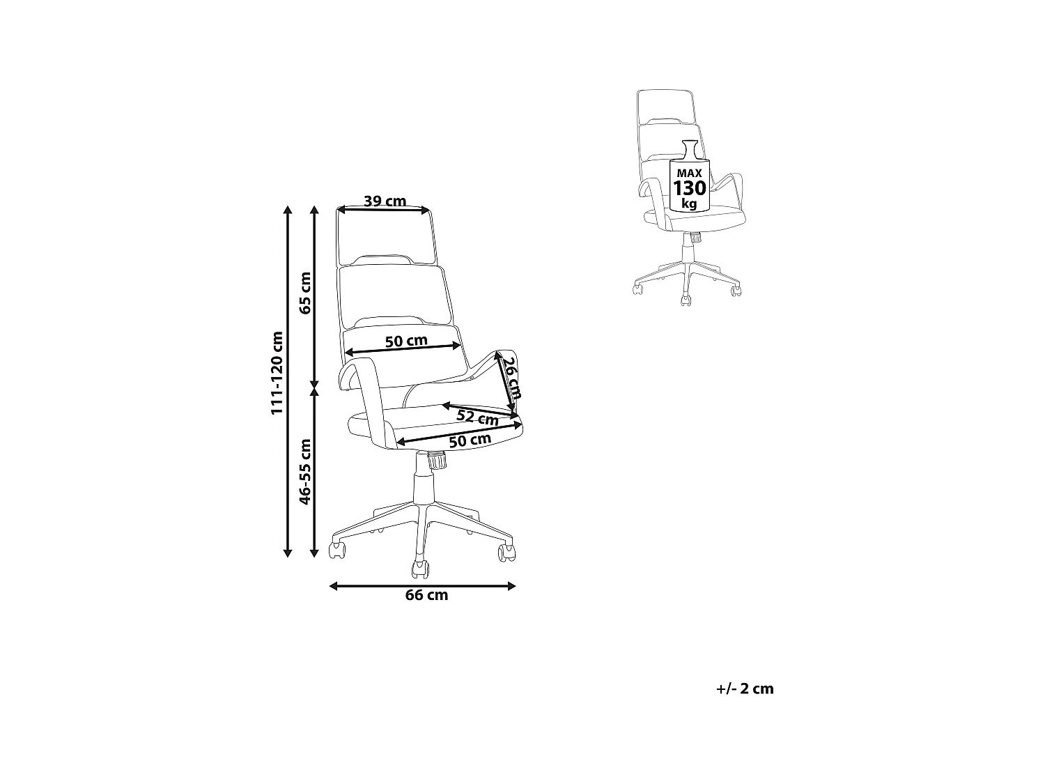Chaise de bureau GRANDIOSE Noir