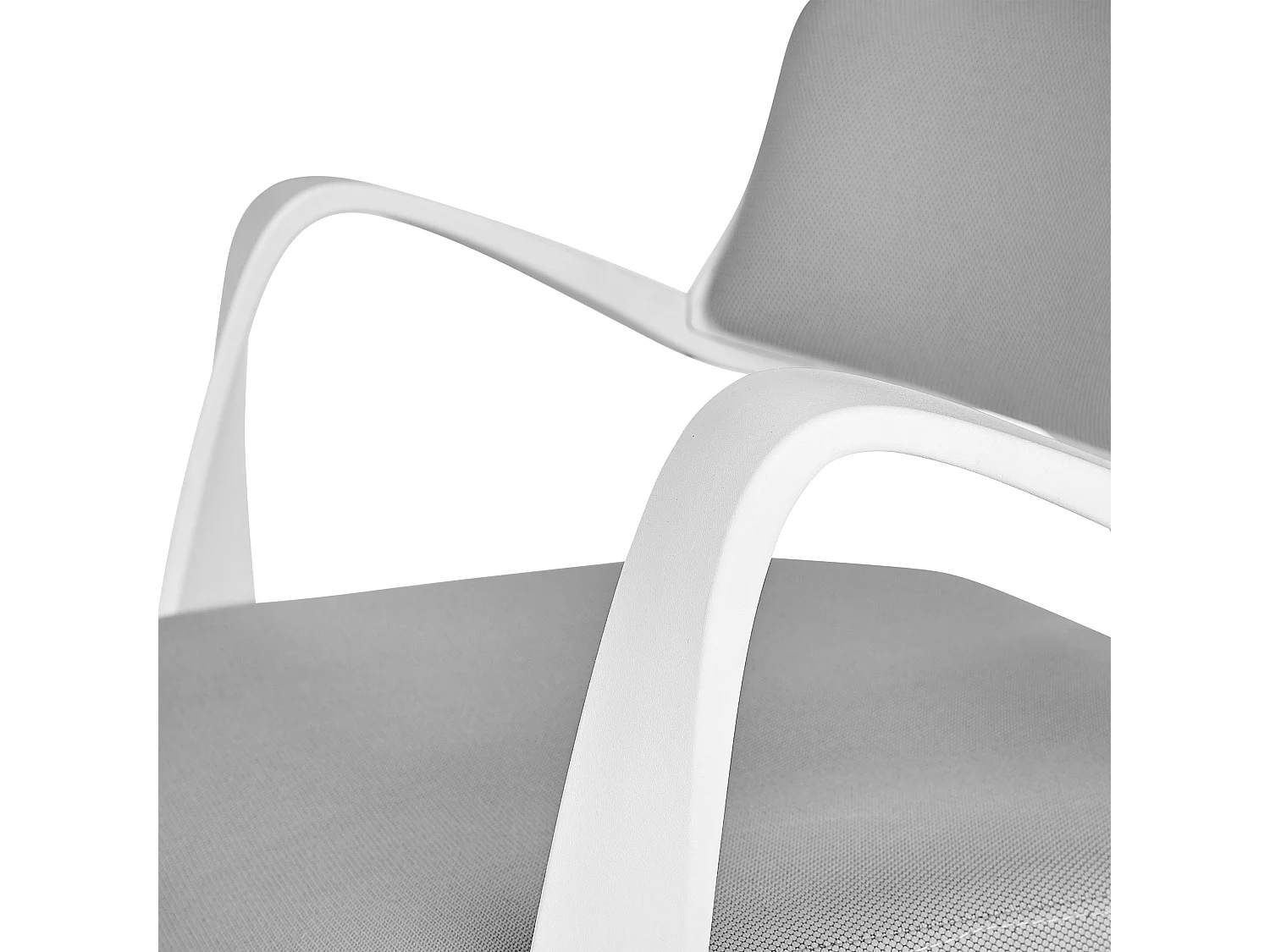 Bürostuhl Stoffbezug grau/weiß höhenverstellbar mit bremsbaren Rollen Grandiose