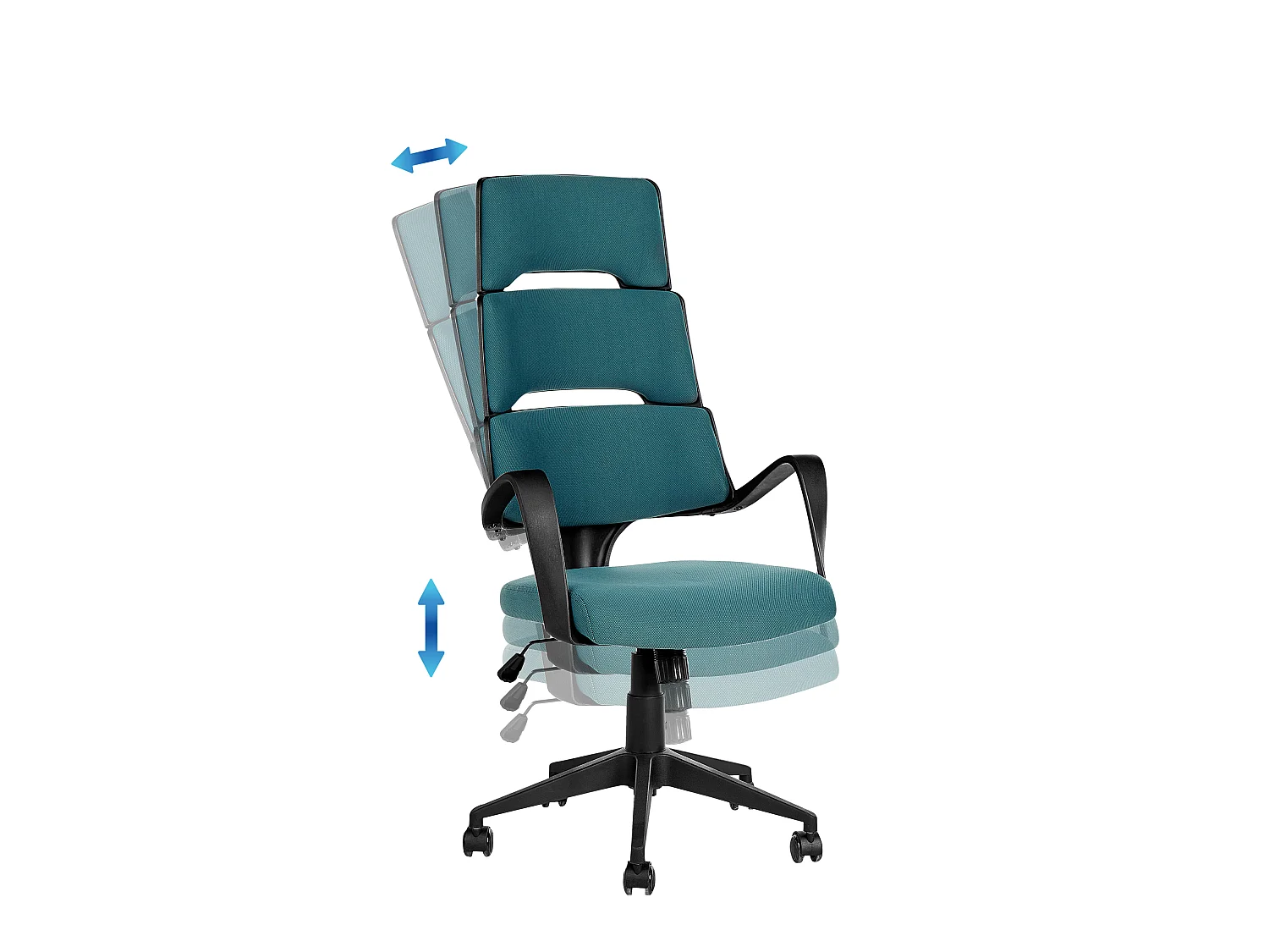 Fotel biurowy Obrotowy GRANDIOSE Niebieski