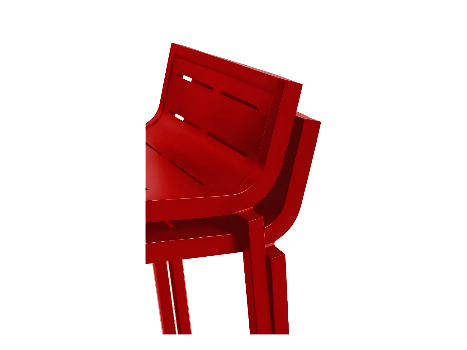 Lot De 4 Tabourets De Bar Inari Piment Empilable