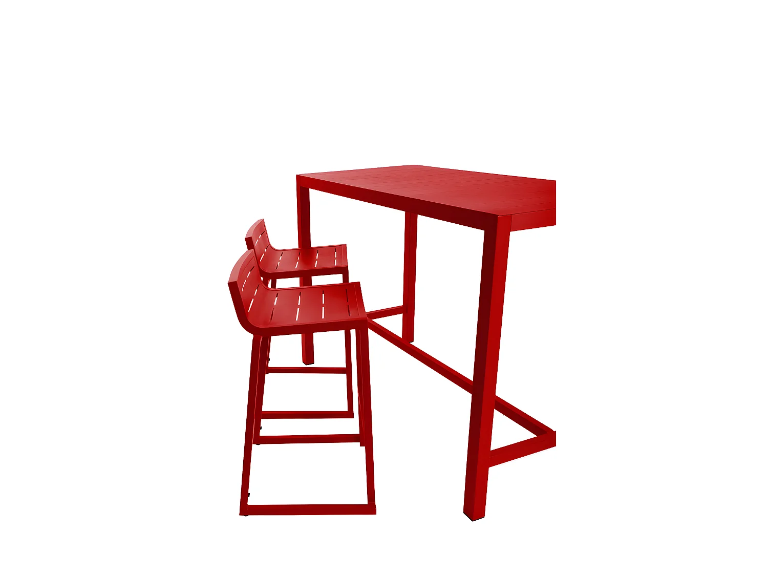 Lot De 4 Tabourets De Bar Inari Piment Empilable