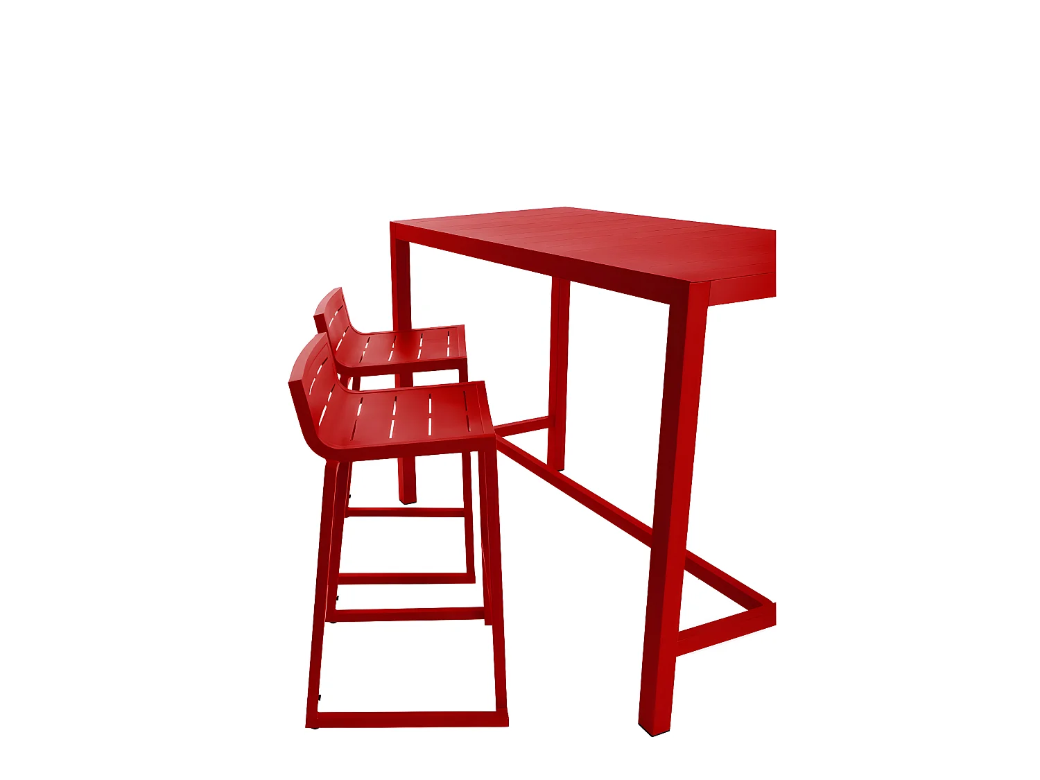 Lot De 4 Tabourets De Bar Inari Piment Empilable