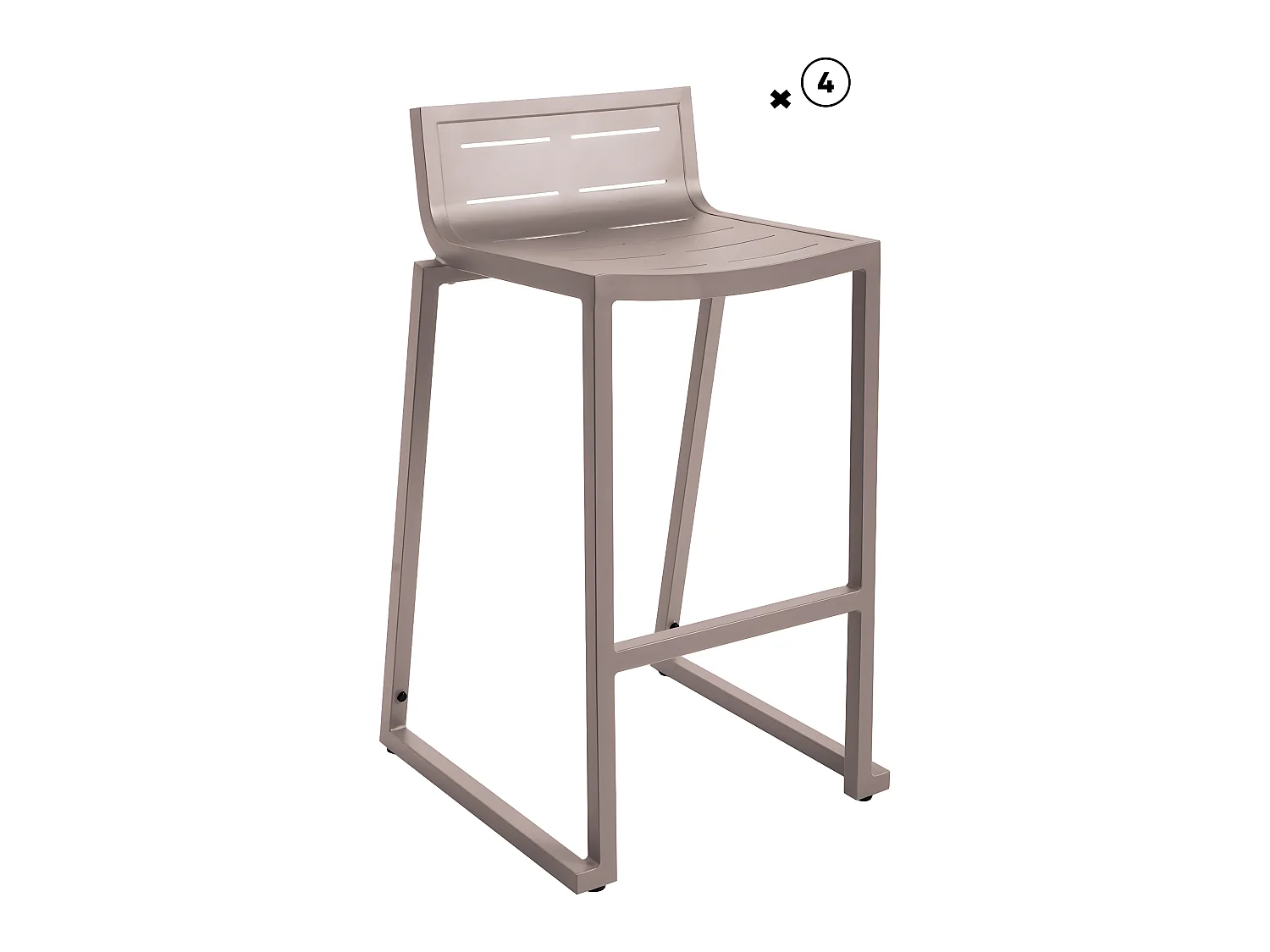Lot De 4 Tabourets De Bar Inari Muscade Empilable