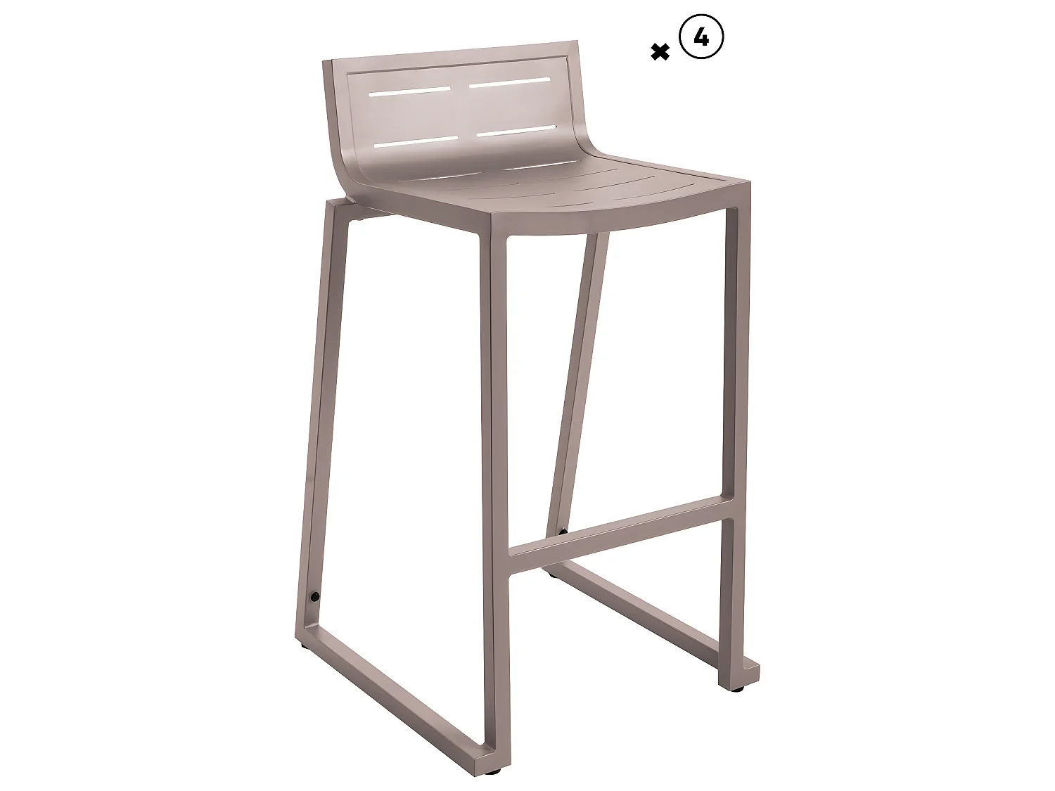 Lot De 4 Tabourets De Bar Inari Muscade Empilable