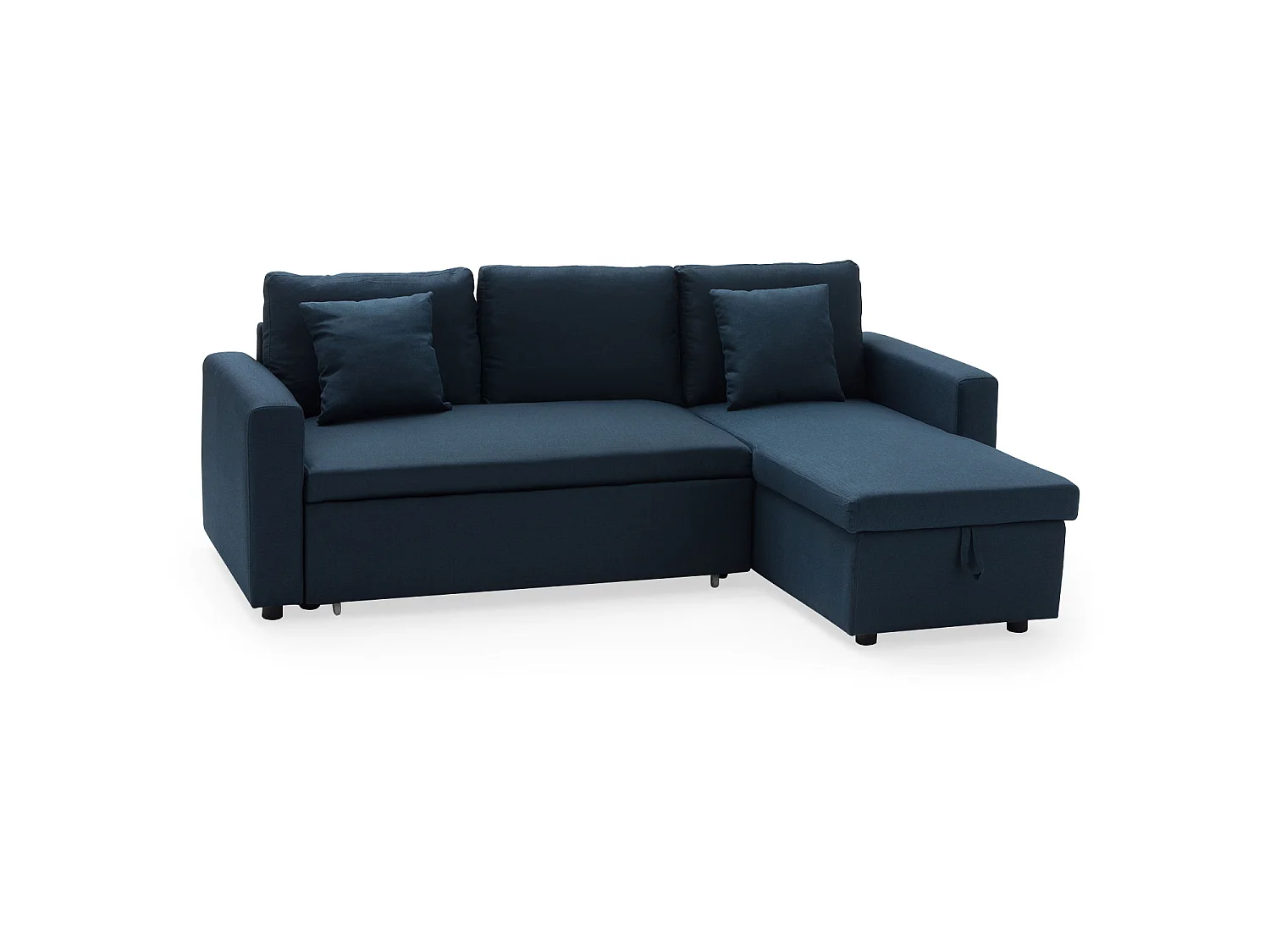 Canapé d'angle convertible CLARK 3 places bleu - HAPPY GARDEN