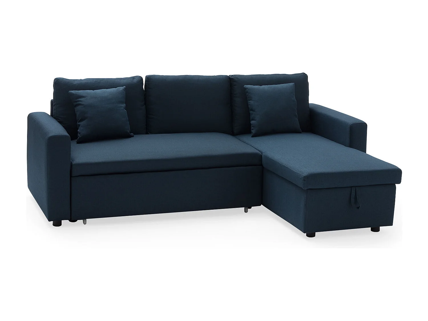 Canapé d'angle convertible CLARK 3 places bleu - HAPPY GARDEN