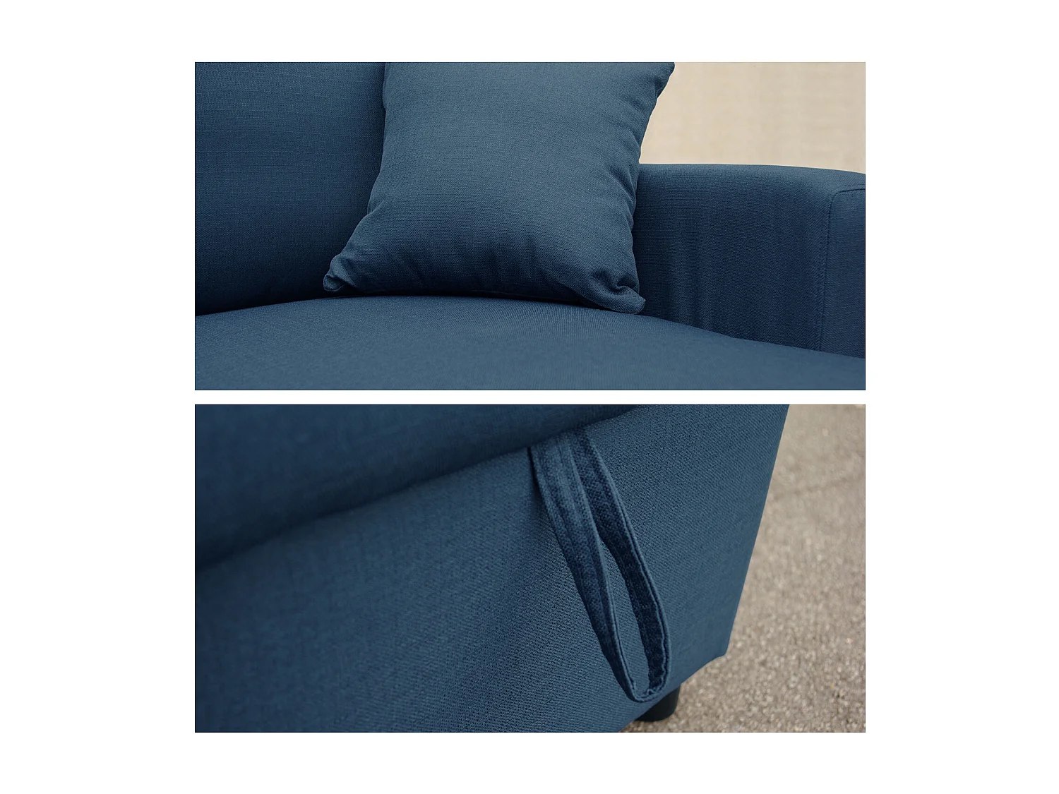 CLARK 3 zits hoekslaapbank blauw