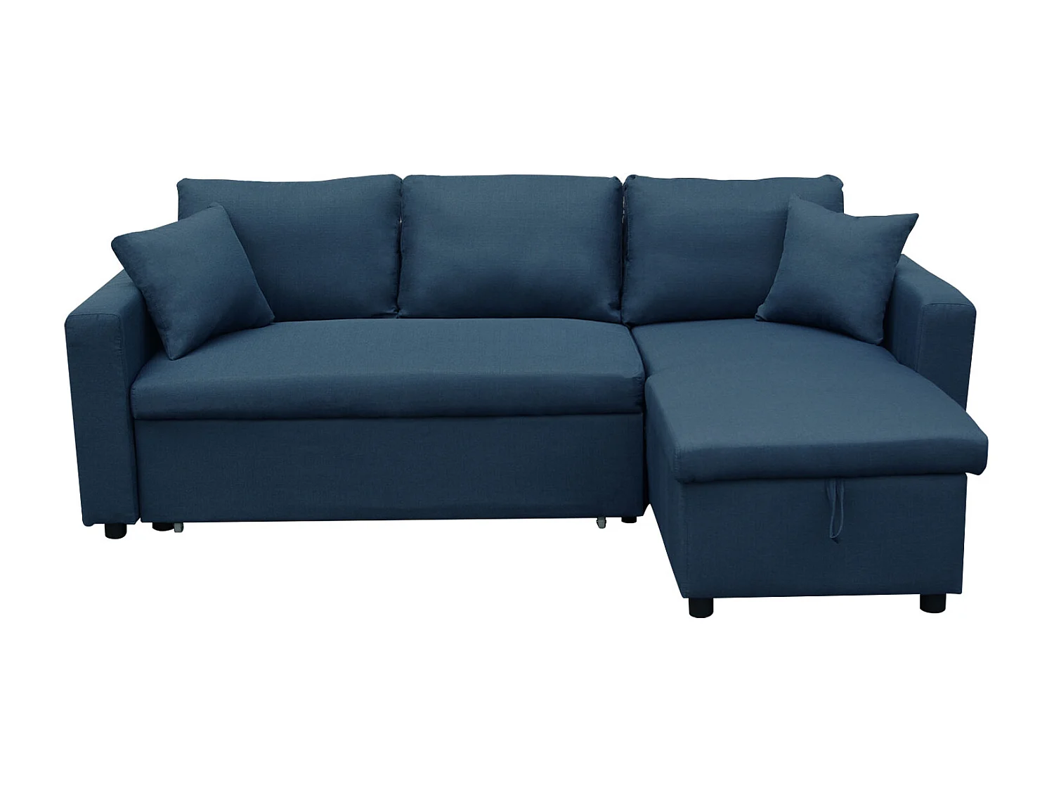 Canapé d'angle convertible CLARK 3 places bleu - HAPPY GARDEN